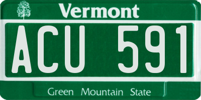 VT license plate ACU591