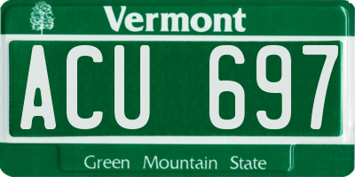 VT license plate ACU697