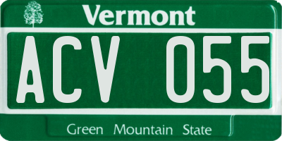 VT license plate ACV055