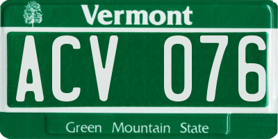 VT license plate ACV076
