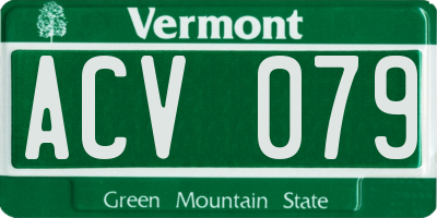 VT license plate ACV079