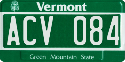 VT license plate ACV084