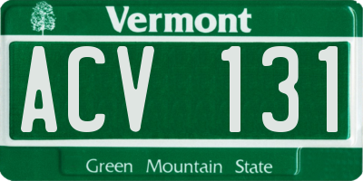 VT license plate ACV131