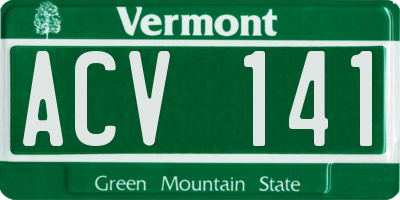VT license plate ACV141