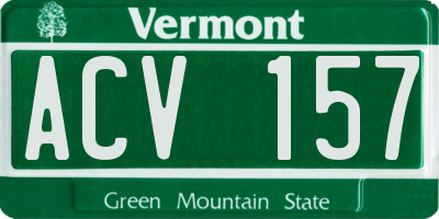 VT license plate ACV157
