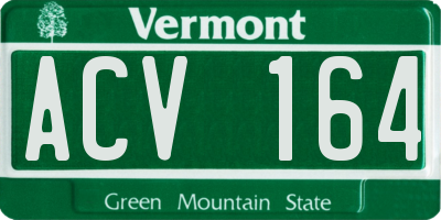 VT license plate ACV164