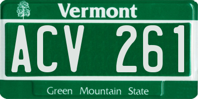 VT license plate ACV261