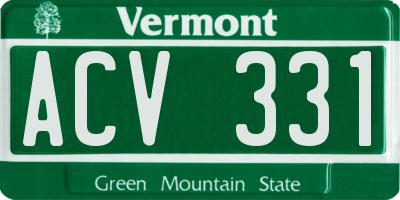 VT license plate ACV331