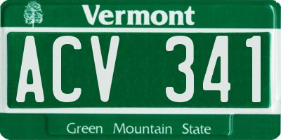 VT license plate ACV341