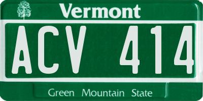 VT license plate ACV414