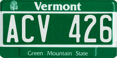 VT license plate ACV426