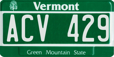 VT license plate ACV429