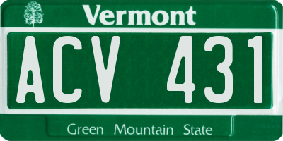 VT license plate ACV431