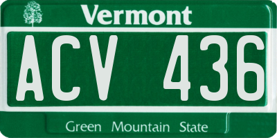 VT license plate ACV436