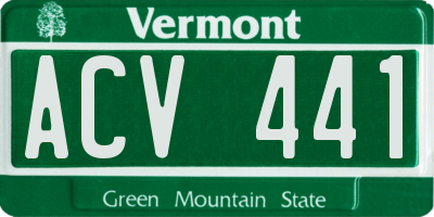VT license plate ACV441