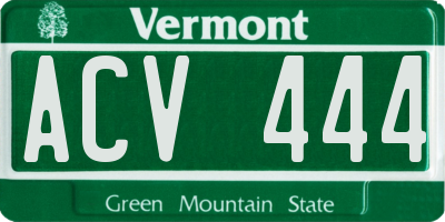 VT license plate ACV444