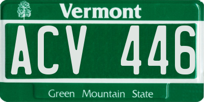 VT license plate ACV446