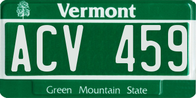 VT license plate ACV459