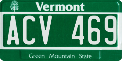 VT license plate ACV469