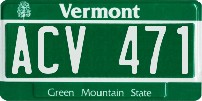 VT license plate ACV471