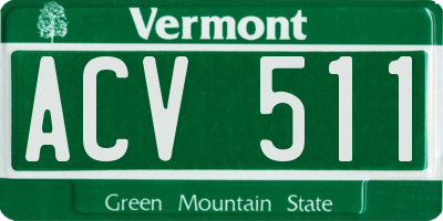 VT license plate ACV511