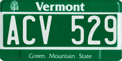 VT license plate ACV529