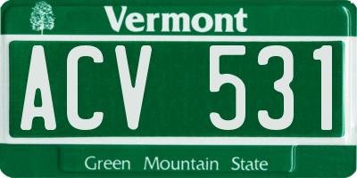 VT license plate ACV531