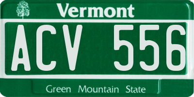 VT license plate ACV556