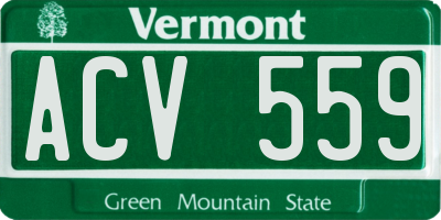 VT license plate ACV559