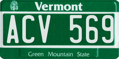VT license plate ACV569