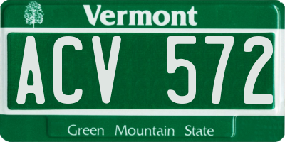 VT license plate ACV572