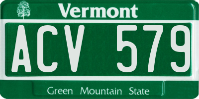 VT license plate ACV579