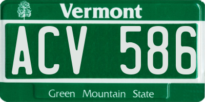 VT license plate ACV586
