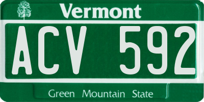 VT license plate ACV592