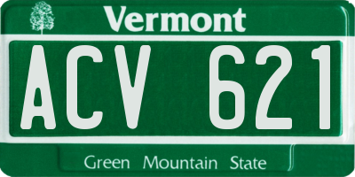 VT license plate ACV621