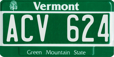 VT license plate ACV624