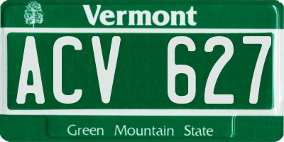VT license plate ACV627