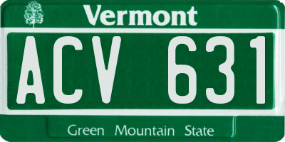 VT license plate ACV631