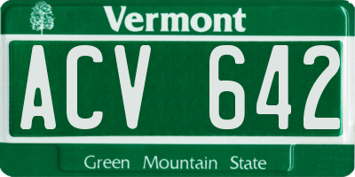 VT license plate ACV642