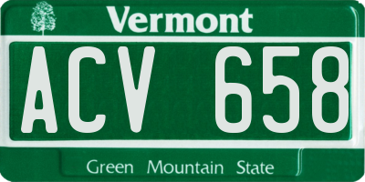 VT license plate ACV658