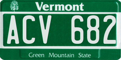 VT license plate ACV682