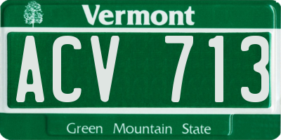 VT license plate ACV713