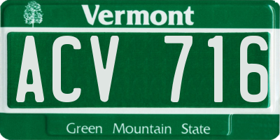 VT license plate ACV716