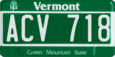VT license plate ACV718
