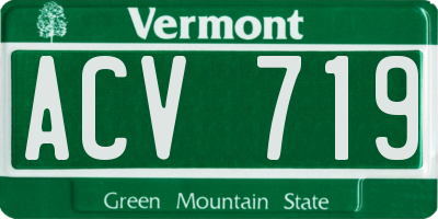 VT license plate ACV719