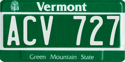 VT license plate ACV727