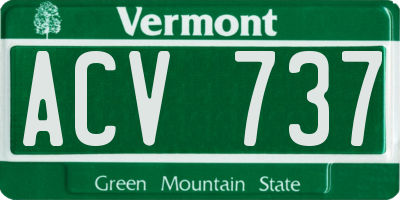 VT license plate ACV737