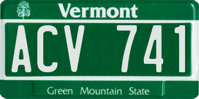 VT license plate ACV741