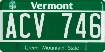 VT license plate ACV746