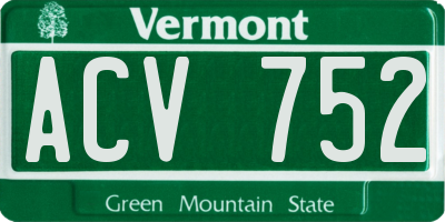 VT license plate ACV752